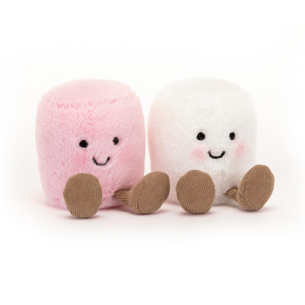 🩷 Jellycat Amuseables Pink And White Marshmallows Cute Pink and White Plush Toy